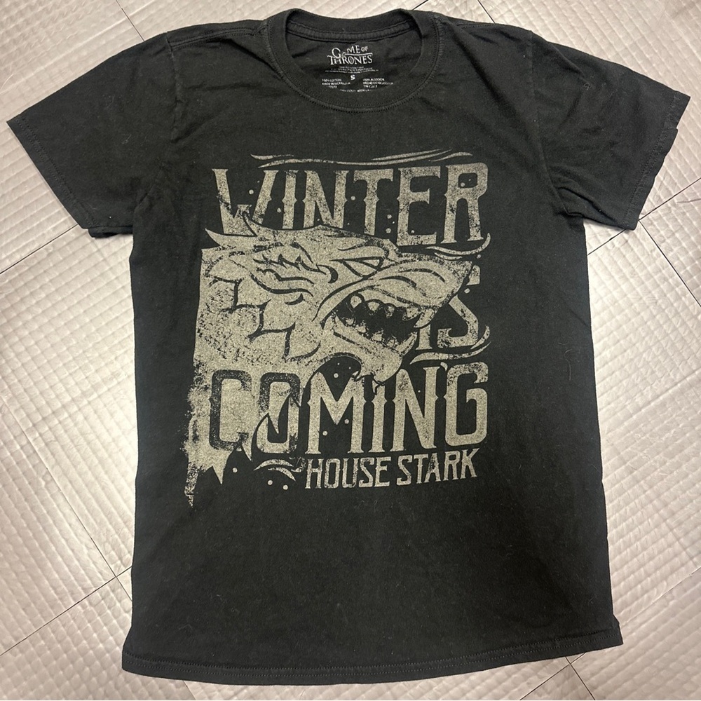 GAME OF THRONES MENS SIZE SMALL BLACK T SHIRT
